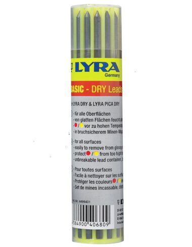 Lyra Dry reservestiftjes basis mix grafiet geel rood